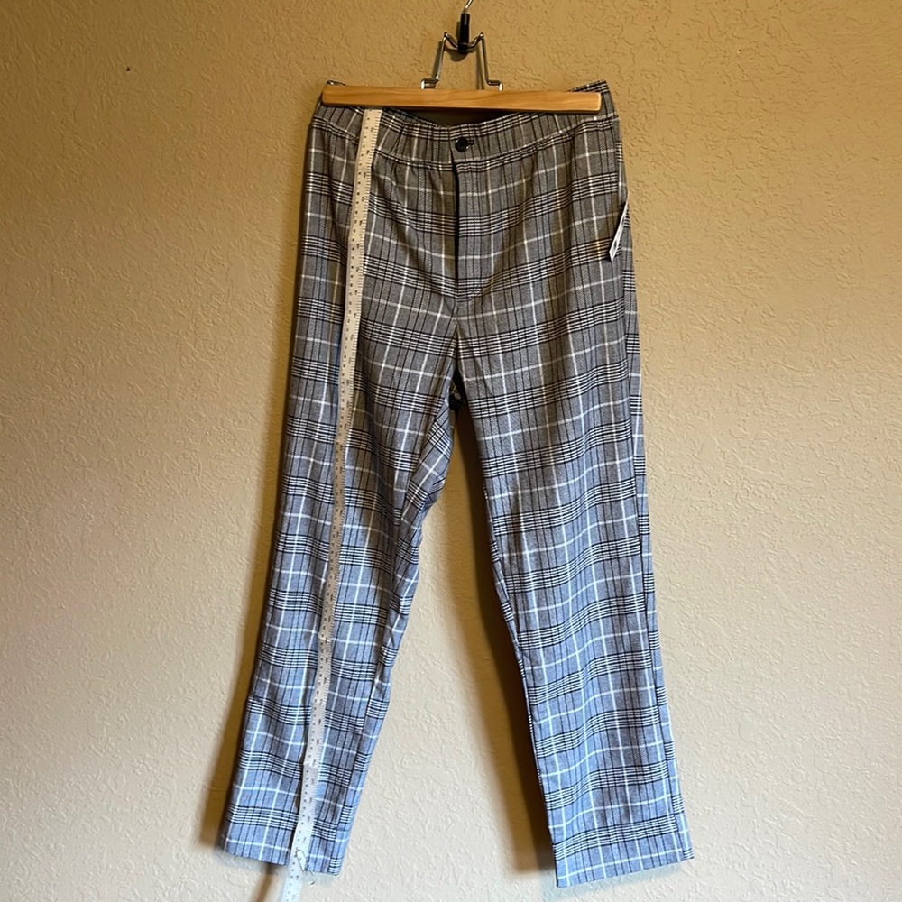 Black white plaid dress pants. New/ never worn.
